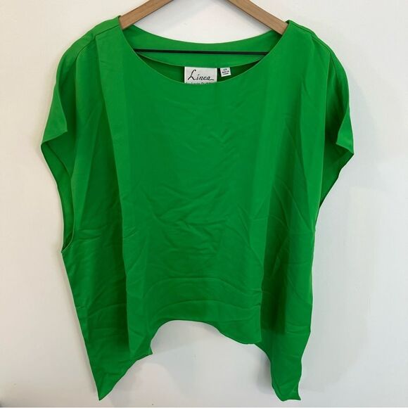 New Linea by Louis Dell'Olio Caftan and Tank Set in Grass Green | Size 2X - Picture 3 of 14